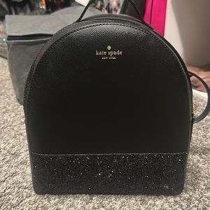 Black with glitter Kate Spade ♠️ backpack